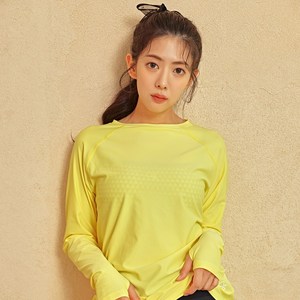 유세븐 UV차단 기능성 루즈핏 래쉬가드 여성 긴팔 티, 선샤인