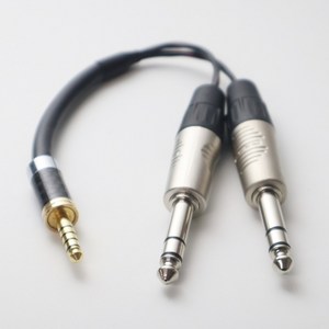 카나레 수제작 4.4mm to TRS Y 케이블 4.4 - TRS 6.3mm 앰프 DAC 연결 (길이 선택), 1m