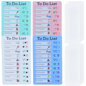 젭스워드 To Do List 체크리스트 화이트 핑크 민트 블루 체크리스트보드, 4개