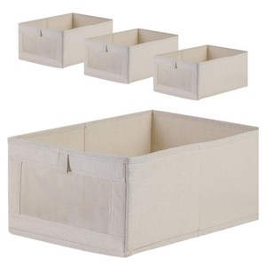 로지 페브릭 폴딩 수납바구니 정리함 4개세트, 4개