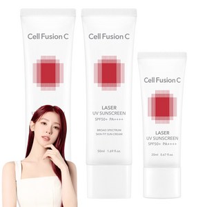 셀퓨전씨 레이저 유브이 썬스크린 50ml x 2p + 20ml 세트 SPF50+ PA++++, 1세트