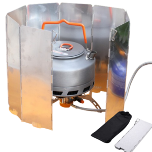 리치벨라 휴대가편한 접이식 버너 바람막이, 1개, Silver 실버+보관가방