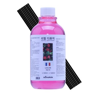 아로마메이트 자연풍덩 디퓨저 리필, 러브 미, 1L, 1개, 500ml