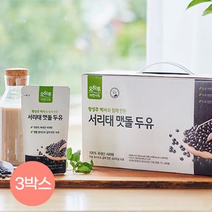 오하루 자연가득 서리태 맷돌 두유 20팩 x 3박스, 180ml, 60개