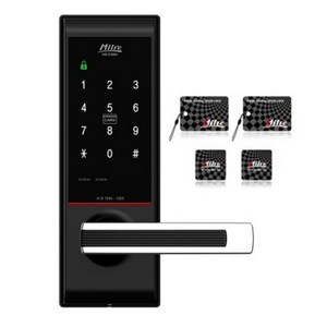 밀레시스텍 무타공 디지털손잡이 있음 도어락+카드키4개 +건전지포함 MI-5200S