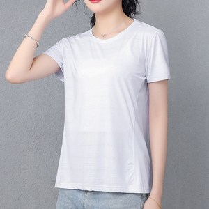 춘게엘 (L~4XL) 여성 아이스 반팔 스판 에어 스포츠 헬스 티셔츠 r148