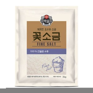 CJ제일제당 백설 꽃소금, 3kg, 1개