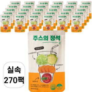 주스의정석 CCA주스 사과 당근 양배추 무첨가 주스, 100ml, 9상자, 270개