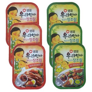 샘표 우리엄마 돼지고기 장조림 110g x 3p + 쇠고기 장조림 110g x 3p, 1세트