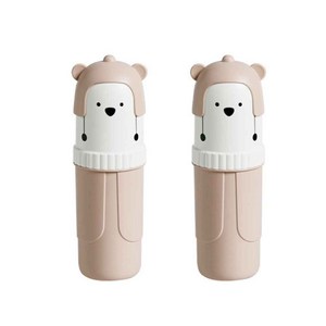 1+1 에클리츠 폴라베어 칫솔통 어린이집 유치원 학교 관공서 공공기관, 핑크+핑크, 2개