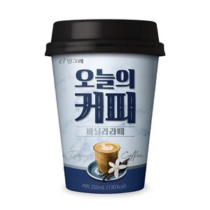 빙그레 오늘의커피 바닐라라떼250mlx20컵 컵커피, 20개, 250ml