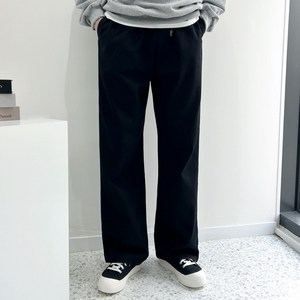 홈인박스 남성용 허리 밴딩 골지 면 와이드 바지 팬츠