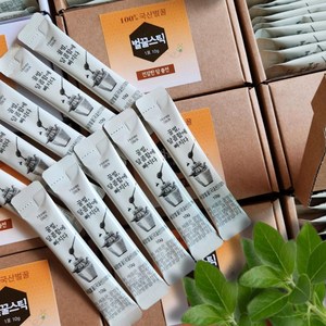 사양벌꿀 꿀스틱 사양 꿀 스틱 국내산 10g 10P 박스/50P 바스켓/15P 선물용 사은품, 1개, 10포 크래프트상자, 100g
