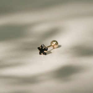 쥬넬 14K 별 큐빅 피어싱