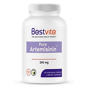 BESTVITE Artemisinin 200mg (60 Vegetarian Capsules BESTVITE 아르테미시닌 200mg (60 채식 캡슐) - 스테아레이트 없음 - 유동, 1개, 60정