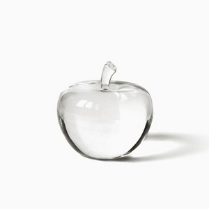 인테리어 오브제 사과 페이퍼웨이트 유리문진, 투명 유리
