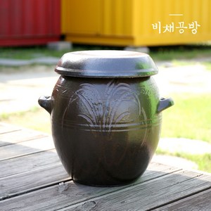 비채공방 국산 숨쉬는 전통 옹기 12kg 장독 소금 된장 매실 옹기항아리, 1개