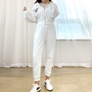 스토리원 여성 2pcs 크롭 후드집업 트레이닝 조거팬츠 WM-SET34