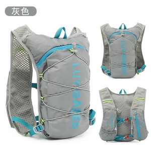 러닝조끼 트레일러닝 조끼 초경량 등산가방 백팩 트래킹, 그레이, 1개