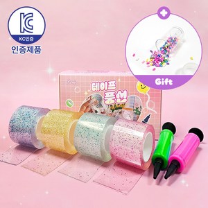 로앤제이 쉽게 만드는 펄 테이프 풍선 만들기 세트 투명 큐브 풍선펫 DIY 키트 총길이 3m 너비 5cm, 2. 베이직 세트, 1개