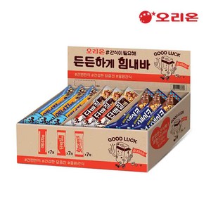 오리온 간식이필요해 든든하게 힘내바 단백질바 34g x 7p + 에너지바 40g x 7p + 핫브레이크 50g x 7p, 2세트