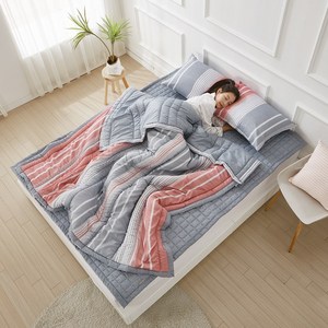 슬립포헤 미니멀 스트라이프 봄 간절기 사계절 먼지없는 워싱 차렵이불 SS/Q