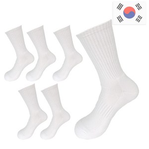 비바슈슈 남성용 더블 쿠션 러닝 스포츠 무지 장목 양말 6켤례 (250~270mm)