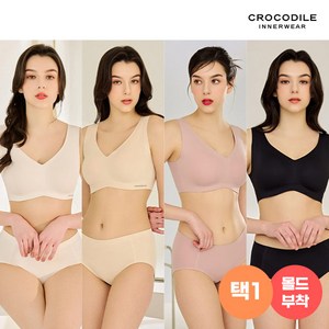 크로커다일 언더웨어 크로커다일 인견 크레오라 몰드부착 감탄브라+팬티 2종 택1