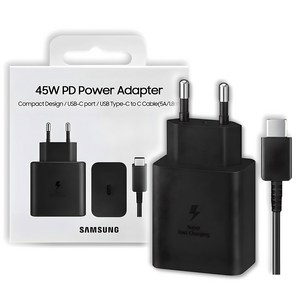 삼성전자 45W PD 초고속 충전기 절전형 + (USB C to C 케이블 1.8m 세트, 블랙, 1세트