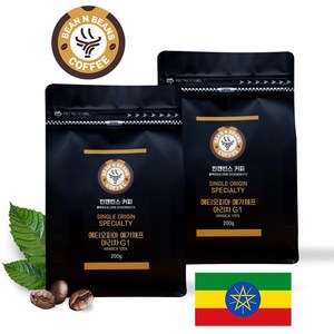 맛있는 최고등급 스페셜티 원두 빈앤빈스 에티오피아 예가체프 아리차 G1, 1개, 200g, 홀빈(분쇄안함)