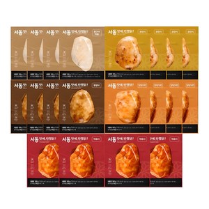 서동 맛에 반했닭 닭가슴살 (통구이마늘4 + 유린기4 + 떡볶이4 + 양념치킨4 + 왕갈비4), 20개, 100g