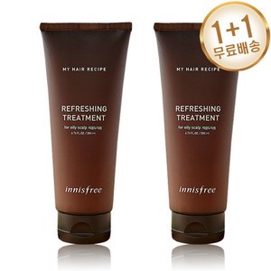 이니스프리 마이 헤어 레시피 리프레싱 트리트먼트 200ml 1+1, 1개