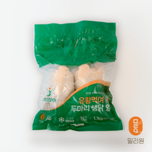 밀리원 두마리 생닭 영계(냉장) 1.1kg, 1개