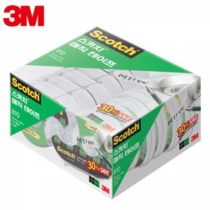 3M 스카치 매직테이프 세이빙팩 810D-12 18mm x 30m, 단일 수량