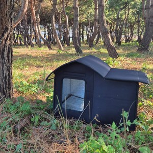 코지톡 길고양이 겨울집 길냥이 급식소 실외 숨숨집 하우스, 1개, 그레이