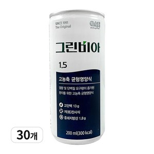 그린비아 1.5 고농축 균형 영양식 200ml x 30캔, 30개