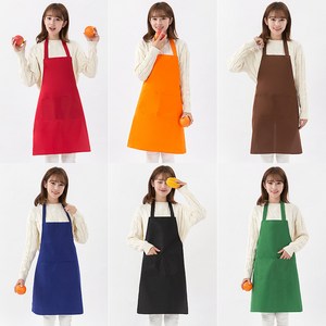 헬로젬 코스트 손님용 포켓 목걸이형 앞치마, 블랙, 1개