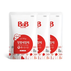 비앤비 거품형 젖병세정제 리필, 400ml, 3개