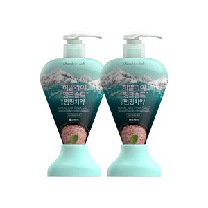 죽염 히말라야 핑크솔트 펌핑치약 아이스카밍민트, 285g, 2개