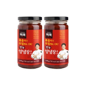 백종원의 만능양념장 소스 매콤한 맛 370g, 2개