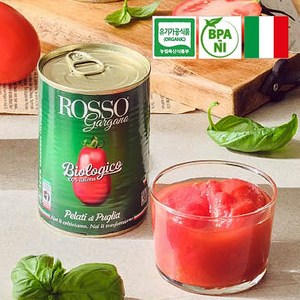 유기농 로쏘 홀 토마토 소스, 2개, 400g