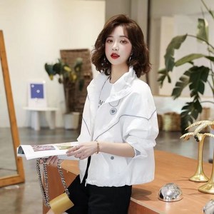 쩐쿠 가을 여성 긴소매 집업 바람막이 후드 자켓 8220