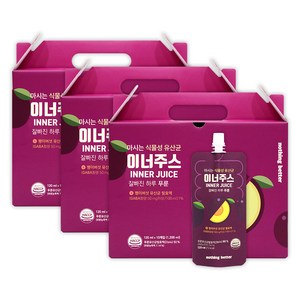 이너주스 유산균 푸룬주스 낫띵베럴 올리브영, 120ml, 30개