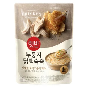 비비고 누룽지 닭백숙죽, 420g, 21개