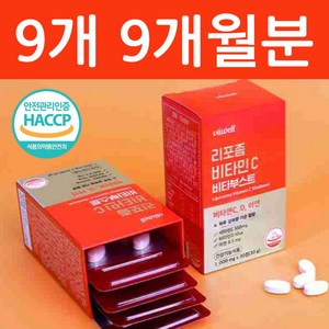 리포좀 공법 비타민c 1000mg 리포조말 리포솜 비타민씨 식약처인증 비타민D 아연함유, 9개, 30정
