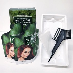 메르센보떼 보타니컬 헤어칼라 새치염색약 다크브라운 60gx4개, 60g, 4개