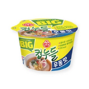 오뚜기 BIG 컵누들 간편식 가벼운한끼 우동맛 용기 당면라면 큰컵누들 61.5G, 6개