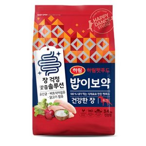 밥이보약 강아지 기능성 사료, 장건강/유산균, 3.4kg, 1개