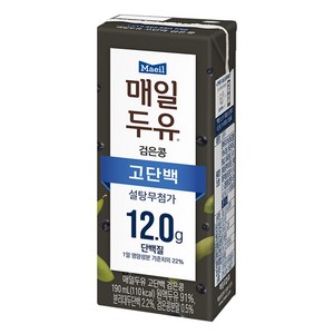 매일유업 검은콩 고단백, 190ml, 12개