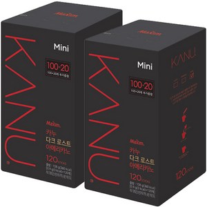 [카누] 맥심 다크미니 100T+20 x2개입 총240T, 120개입, 108g